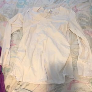 White v neck long sleeve white shirts